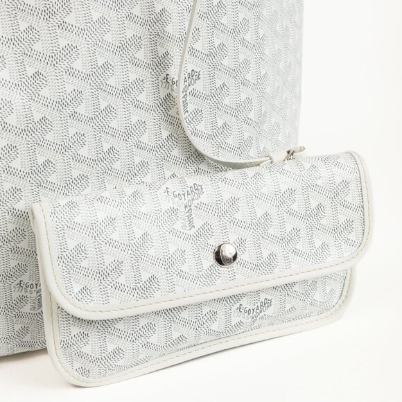 Goyard Saint Louis PM White Goyardine Canvas Tote - Picture 8 of 11